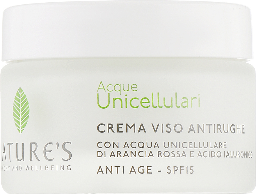Крем антивіковий для обличчя - Nature's Acque Unicellulari Anti-Aging Cream SPF 15 — фото N2