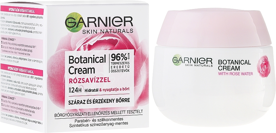 Ботанік-крем для обличчя для сухої і чутливої шкіри з трояндовою водою - Garnier Skin Naturals Botanic Cream Dry To Sensitive Skin