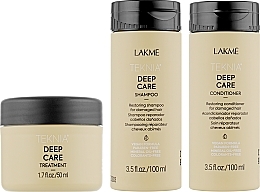 УЦЕНКА Набор восстанавливающий для сухих или поврежденных волос - Lakme Teknia Deep Care (shm/100ml + conditio/100ml + mask/50ml) * — фото N3