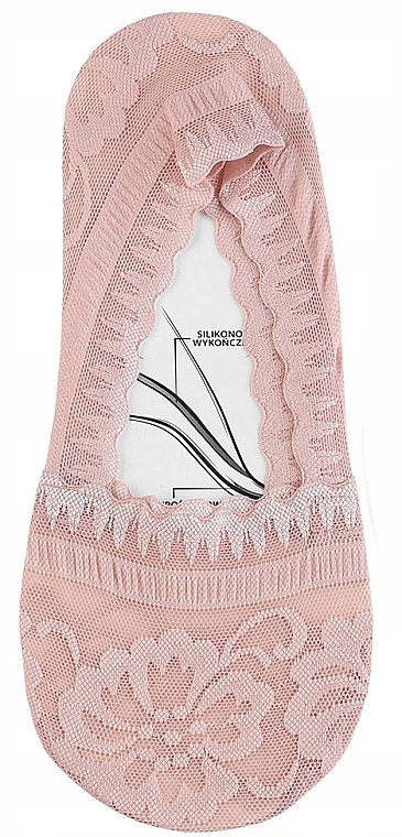 Носки женские низкие кружевные, 1 пара, розовые - Moraj — фото N2