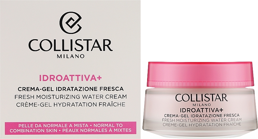 Гель-крем для нормальної та комбінованої шкіри - Collistar Idroattiva+ Fresh Moisturizing Water Cream — фото N2