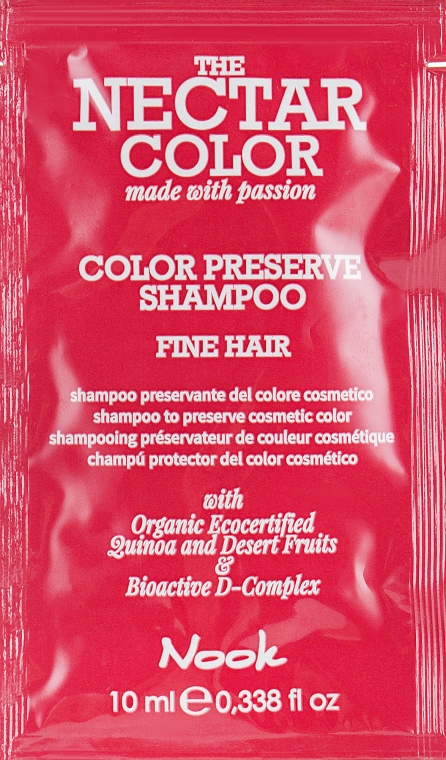 Шампунь "Стійкість кольору" для тонкого і нормального волосся - Nook The Nectar Color Color Preserve Shampoo (пробник)