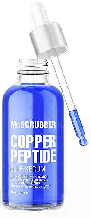 Антиоксидантная сыворотка для борьбы с недостатками, защиты и поддержания природного микробиома кожи - Mr.Scrubber Copper Peptide Blue Serum — фото N2