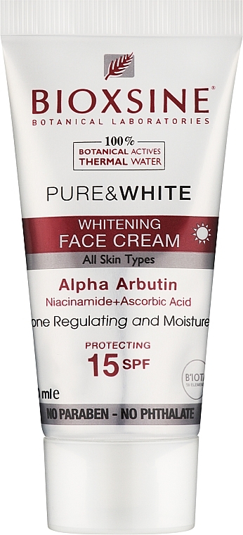 Крем для лица отбеливающий - Bioxine Pure & White Whitening Face Cream SPF15 — фото N1