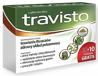 Харчова добавка для покращення травлення, таблетки - Aflofarm Travisto — фото N1
