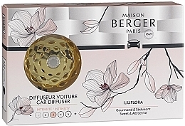 Духи, Парфюмерия, косметика Maison Berger Liliflora - Аромадиффузор в машину, золотистый
