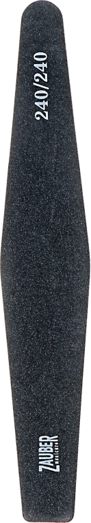 Пилка для ногтей зебра ромб 100/100, 03-075B, черная - Zauber — фото N1