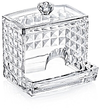 Духи, Парфюмерия, косметика Контейнер под ватные палочки "Diamond" 8,5x10x7 см, прозрачный, пластик - BoxUp