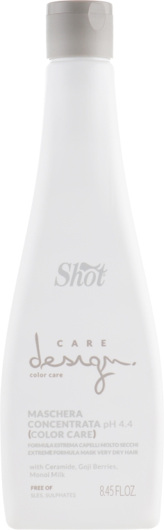 Маска-концентрат для фарбованого волосся - Shot Care Design Color Care Extreme Formula Mask Very Dry Hair — фото N1