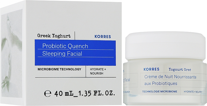 Ночной крем для лица с пробиотиками - Korres Greek Yoghurt Probiotic Quench Sleeping Facial — фото N2