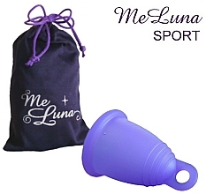 Менструальная чаша с петлей, размер S, темно-фиолетовая - MeLuna Sport Menstrual Cup Ring — фото N1