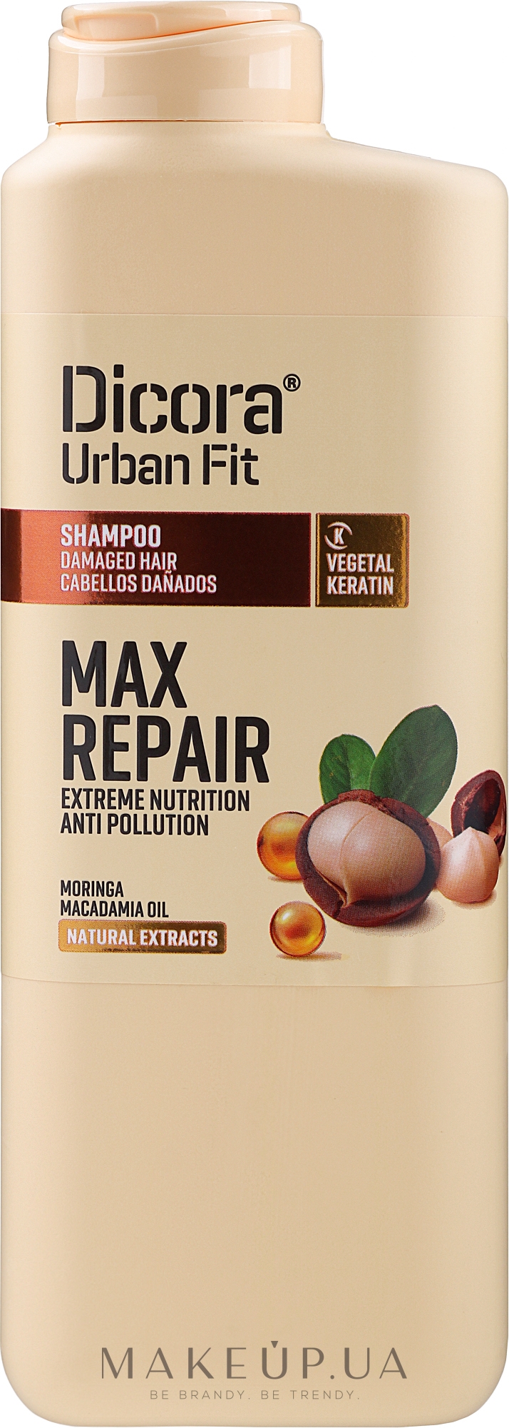 Шампунь для поврежденных волос - Dicora Urban Fit Shampoo Max Repair — фото 400ml