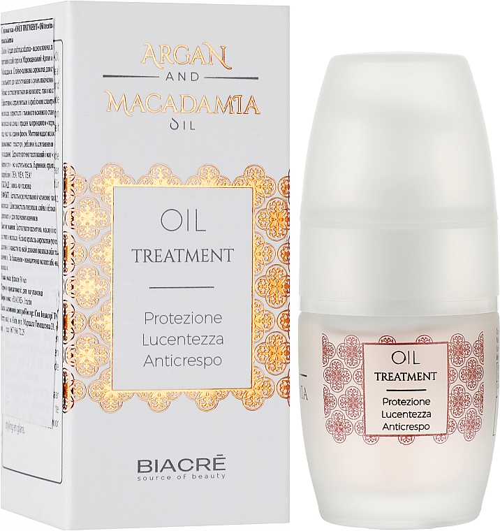 Олія для волосся "Арганія та макадамія" - Biacre Argan and Macadamia Oil Treatment — фото N2