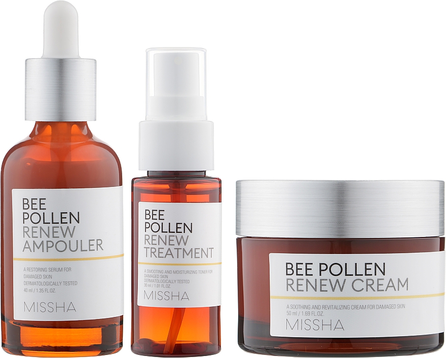 Набір - Missha Bee Pollen Renew Special Set (ser/40ml + cr/50ml + treat/30ml) — фото N2