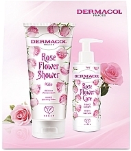 Набір - Dermacol Rose Flower Set (h/cr/150ml + sh/cr/200ml) — фото N1