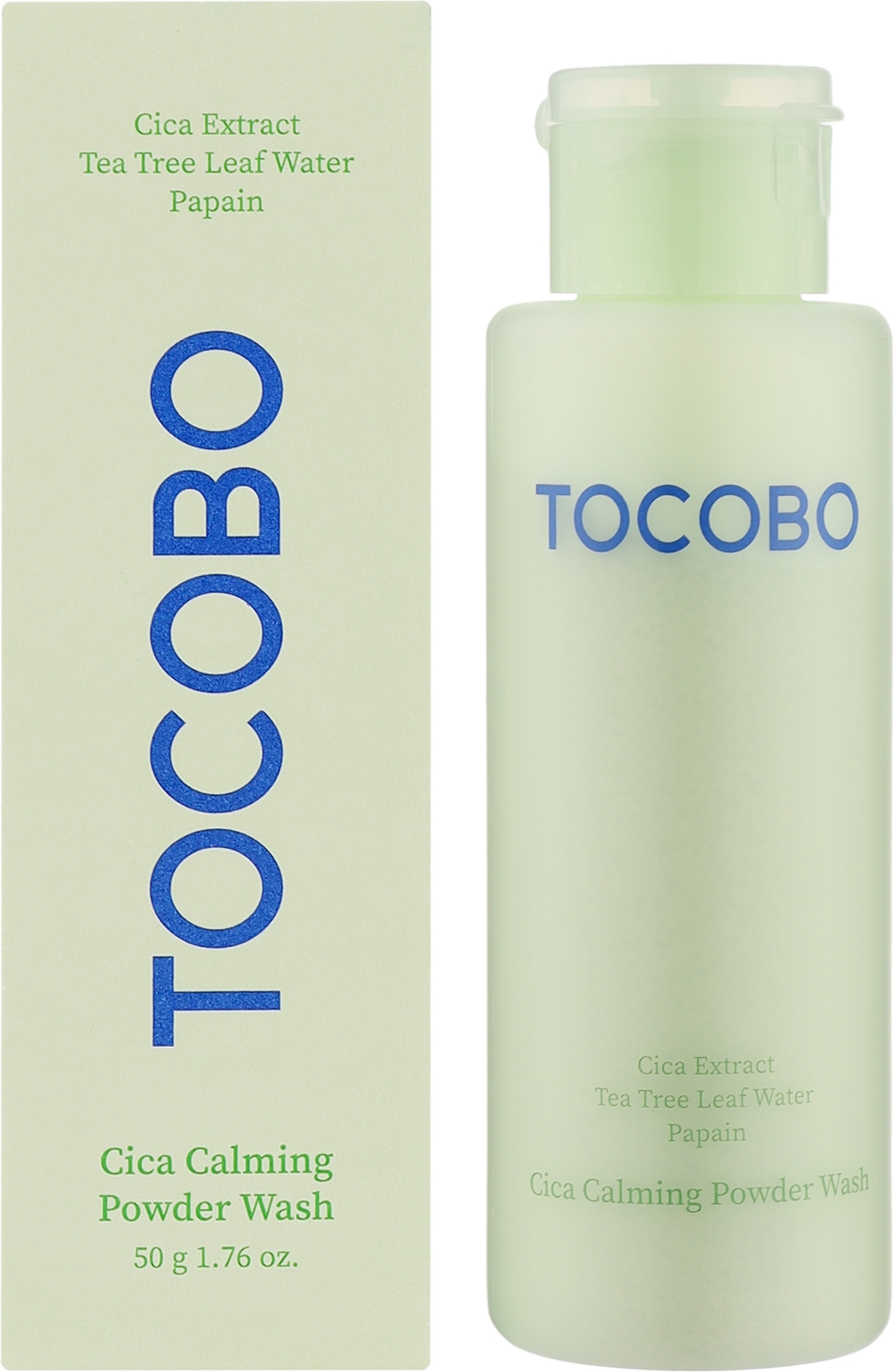 Ензимна пудра для глибокого очищення чутливої шкіри - Tocobo Cica Calming Powder Wash — фото 50g