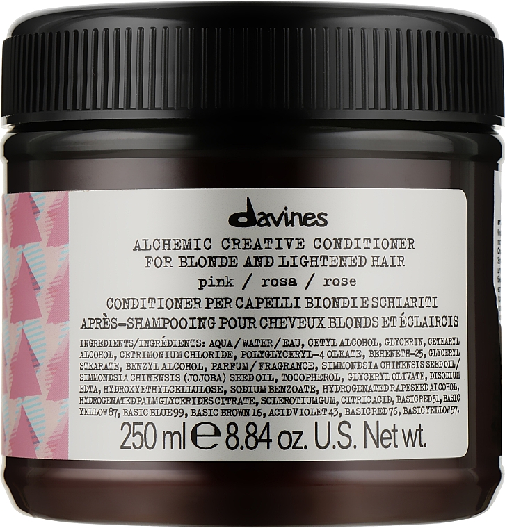 Кондиціонер для натурального і фарбованого волосся (рожевий) - Davines Alchemic Conditioner Pink