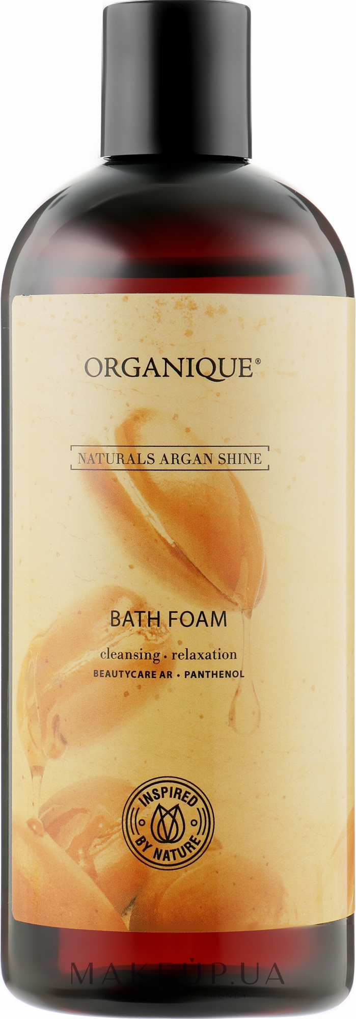 Пена для ванны для сухой и чувствительной кожи - Organique Naturals Argan Shine Bath Foam — фото 400ml