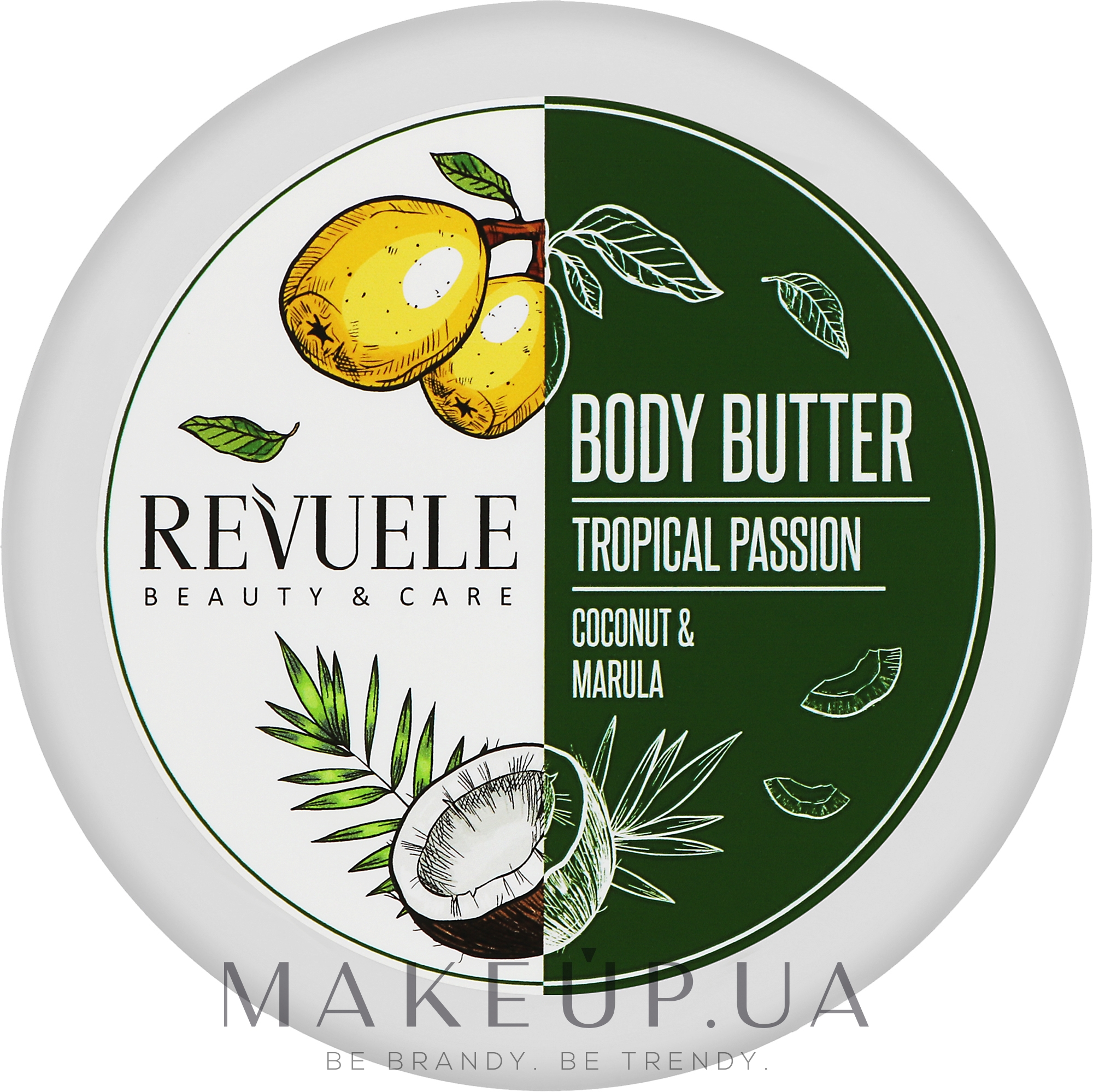 Батер для тіла "Кокос і марула" - Revuele Tropical Passion Coconut & Marula Body Butter — фото 200ml