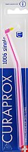 Парфумерія, косметика Монопучковая зубная щетка "Single CS 1006", розово-желтая - Curaprox