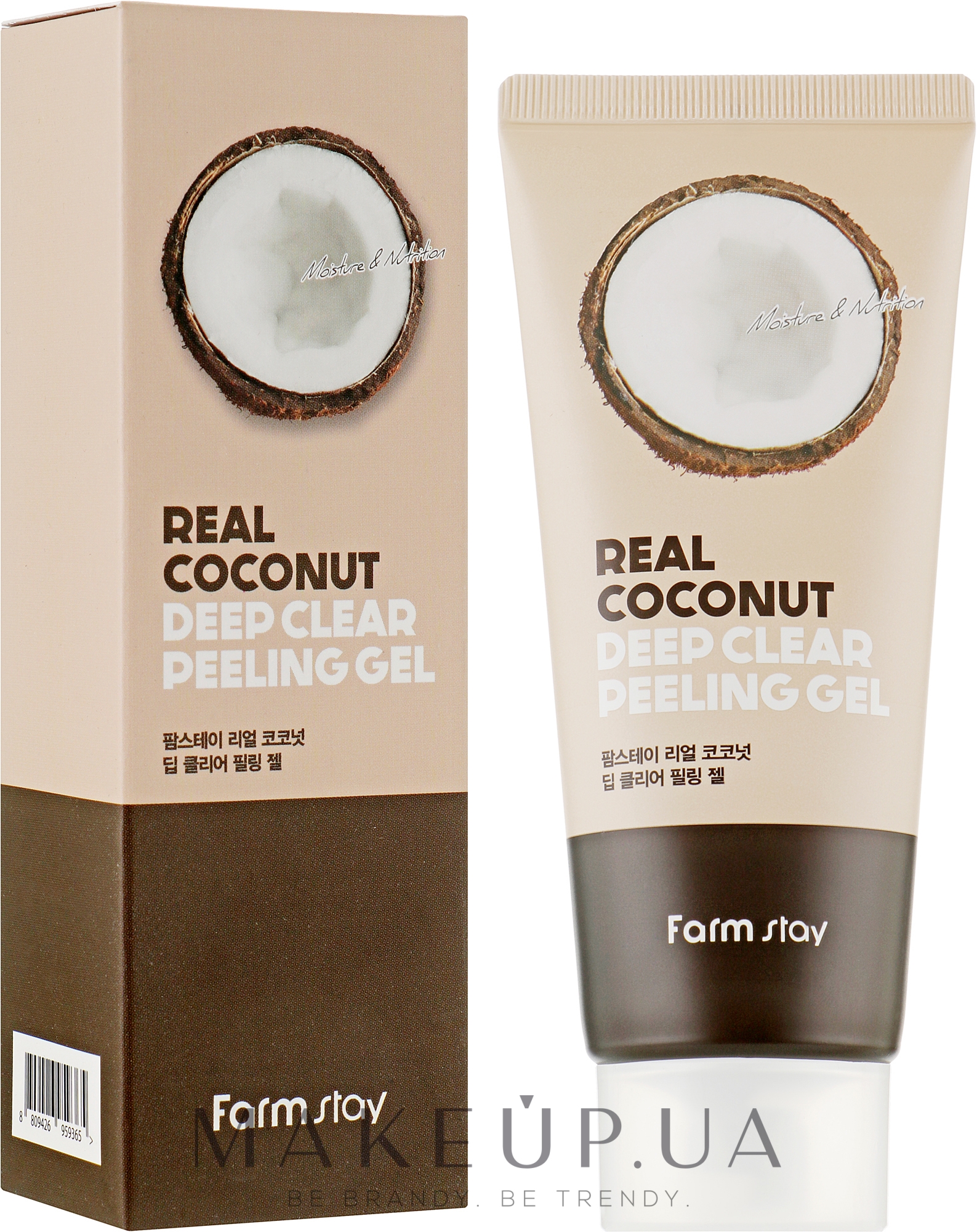 Пилинг-скатка с кокосовым маслом - FarmStay Real Coconut Deep Clear Peeling Gel — фото 100ml