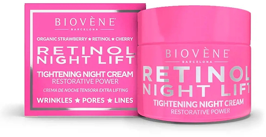 Подтягивающий ночной крем для лица с ретинолом - Biovene Retinol Night Lift Tightening Night Cream — фото N1