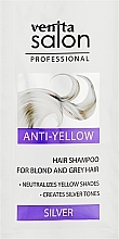 Парфумерія, косметика Відтінковий шампунь для волосся - Venita Salon Professional Anti-Yellow Shampoo For Blond And Grey Hair (пробник)