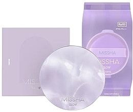 Кушон для лица+сменный блок - Missha Glow Layering Fit Cushion SPF50+/PA++++ — фото N1