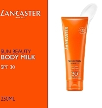 Водостійке сонцезахисне молочко для тіла - Lancaster Sun Beauty Sublime Tan Body Milk SPF30 — фото N2