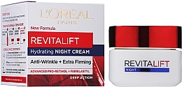 Нічний крем-догляд, що відновлює шкіру обличчя - L'Oreal Paris Revitalift Night Cream  — фото N2