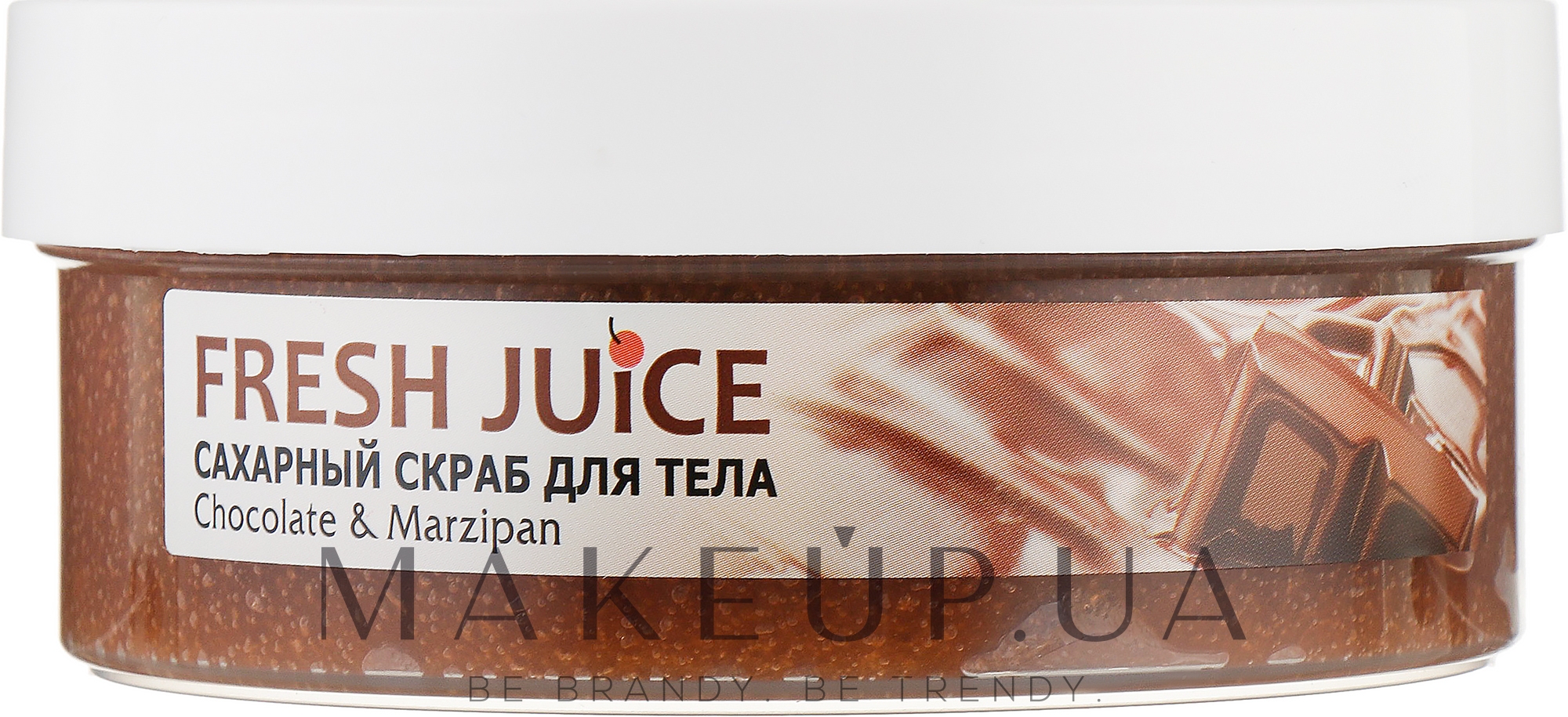 Сахарный скраб для тела - Fresh Juice Chocolate and Marzipan — фото 225ml