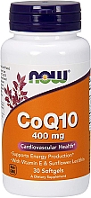 Парфумерія, косметика Коензим Q10, 400 мг, 30 гелевих капсул - Now Foods CoQ10 With Vitamin E + Lecithin