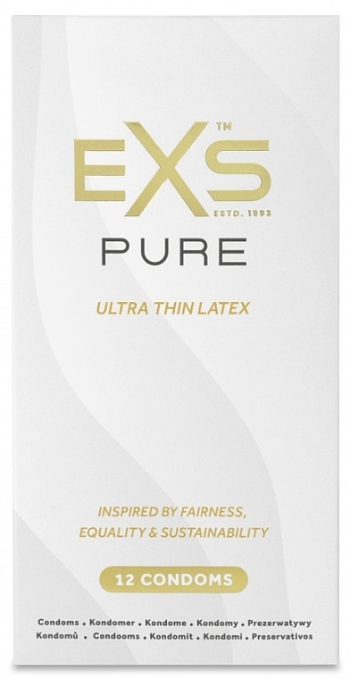 Презервативы ультратонкие, 12шт. - EXS Pure Ultra Thin Latex Condoms — фото N1