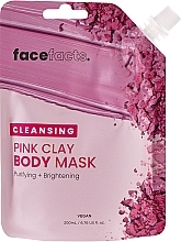 Духи, Парфюмерия, косметика Очищающая маска для тела с розовой глиной - Face Facts Cleansing Pink Clay Body Mask 
