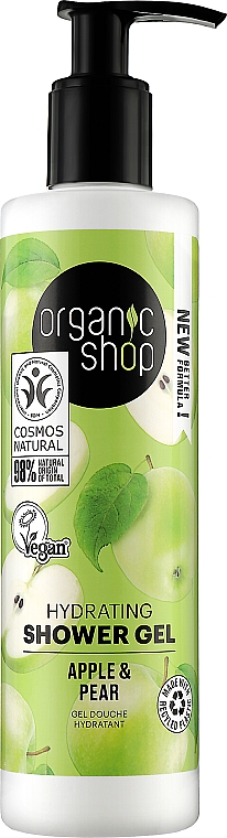 Гель для душа "Яблоко и Груша" - Organic Shop Shower Gel — фото N1