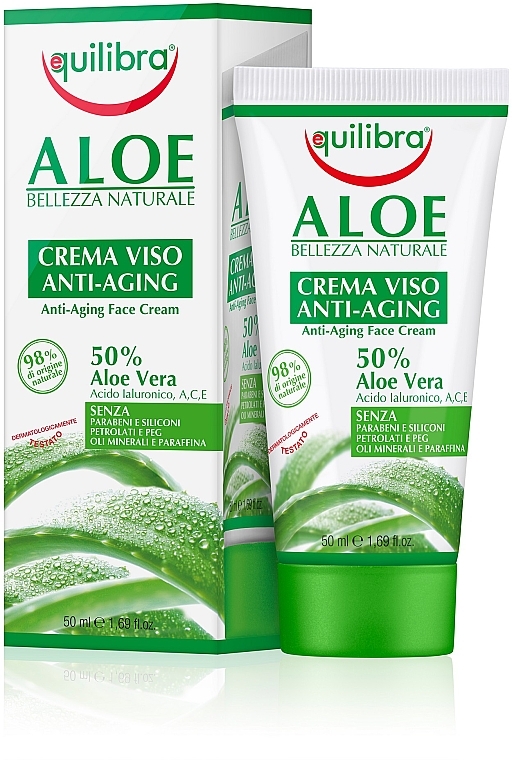 Антивіковий крем для обличчя - Equilibra Aloe Line Anti-Age Face Cream — фото N1