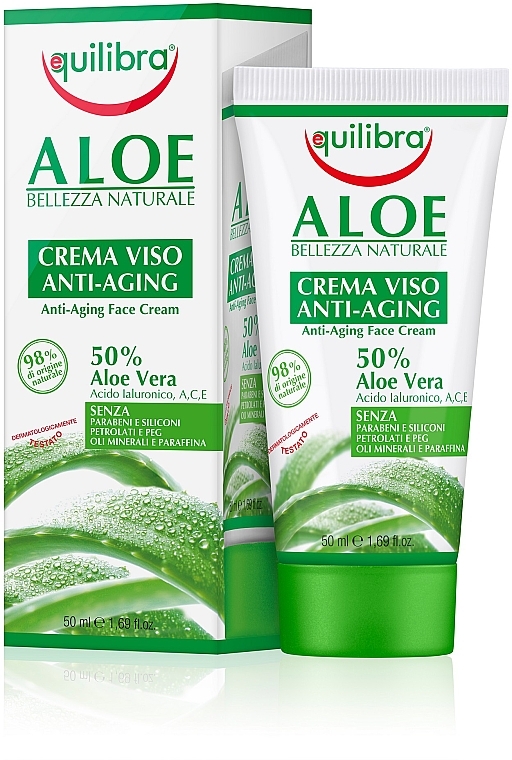 Антивіковий крем для обличчя - Equilibra Aloe Line Anti-Age Face Cream