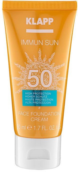 Тональный солнцезащитный крем для лица SPF50 - Klapp Immun Sun Face Foundation Cream SPF50