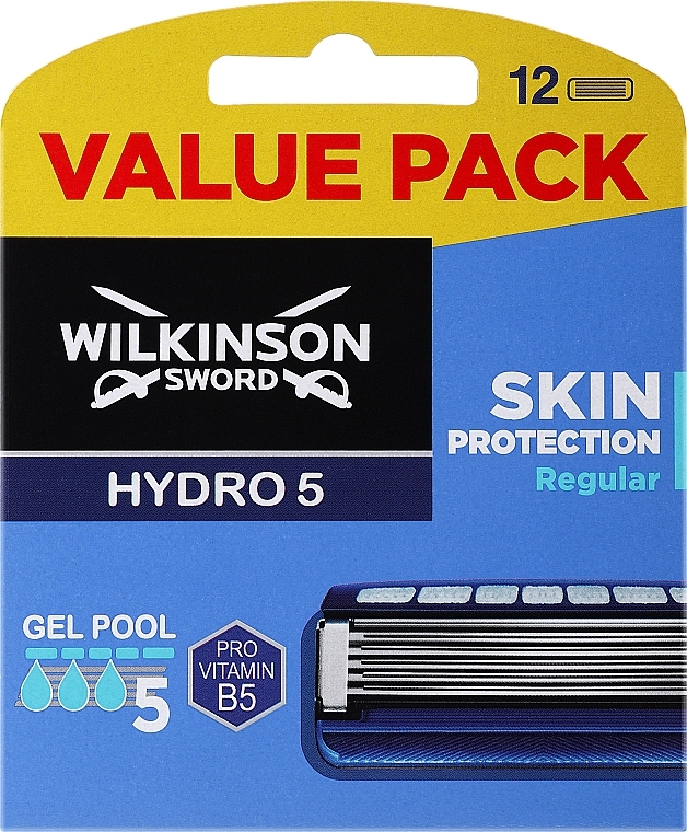 Набор сменных лезвий "Hydro 5", 12 шт. - Wilkinson Sword Hydro 5 Skin Protection Regular — фото N1