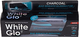 Набір "Свіже дихання" з чорно-блакитною щіткою - White Glo Charcoal Bad Breath Eliminator (t/paste/100ml + t/brush/1) — фото N1