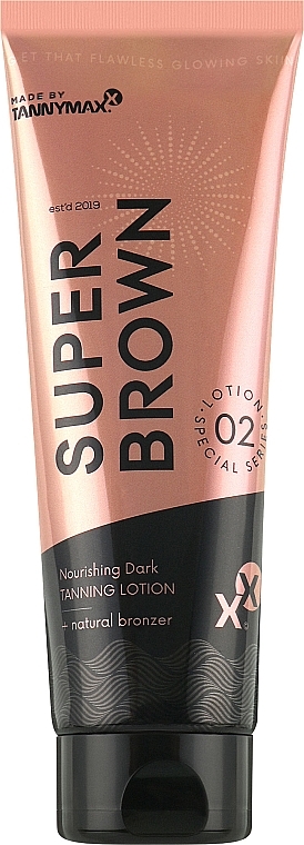 Крем для засмаги в солярії з супертемними бронзантами, мигдальною олією та екстрактом чорниці - Tannymaxx Super Brown Nourishing Dark Tanning Lotion+Natural Bronzer — фото N1