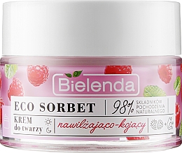 Крем для обличчя з екстрактом малини - Bielenda Eco Sorbet Moisturizing & Soothing Face Cream — фото N1