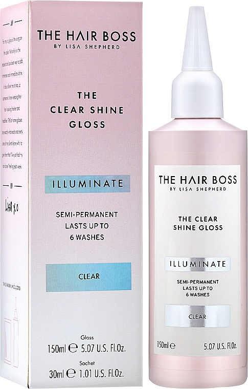 Напівперманентний підсилювач кольору - The Hair Boss Clear Shine Gloss — фото N2