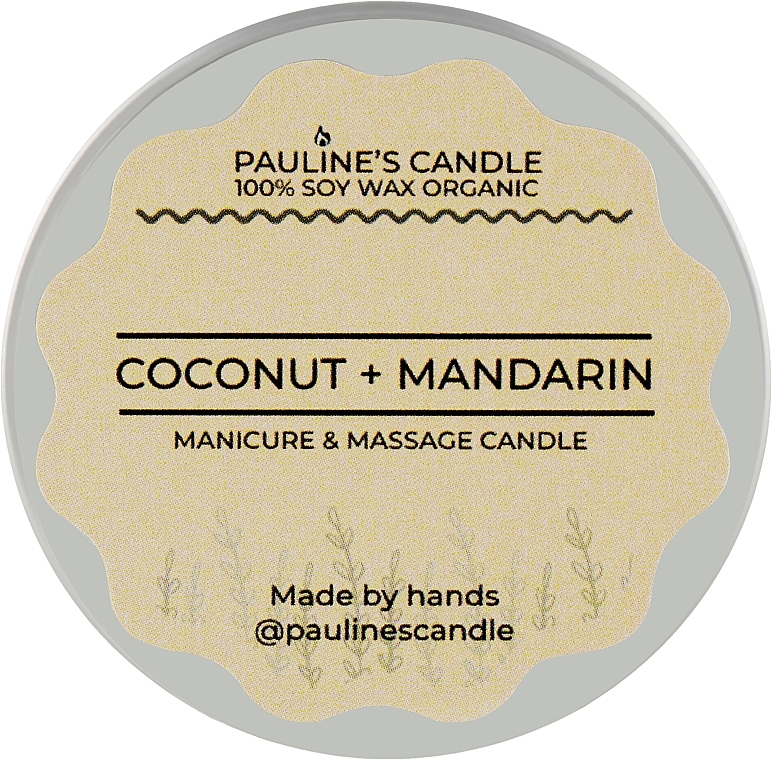 Массажная свеча "Кокос и мандарин" - Pauline's Candle Coconut & Mandarin Manicure & Massage Candle — фото N3