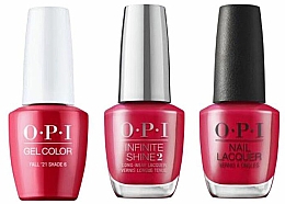 Парфумерія, косметика Набір - O.P.I 2021 Downtown LA Collection Trio (2xnail/polish/15ml + gel/polish/15ml)