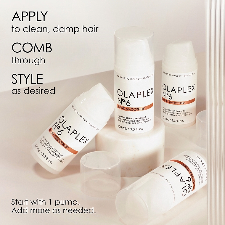 Відновлювальний крем для укладання волосся (з помпою) - Olaplex Bond Smoother Reparative Styling Creme No. 6 — фото N5