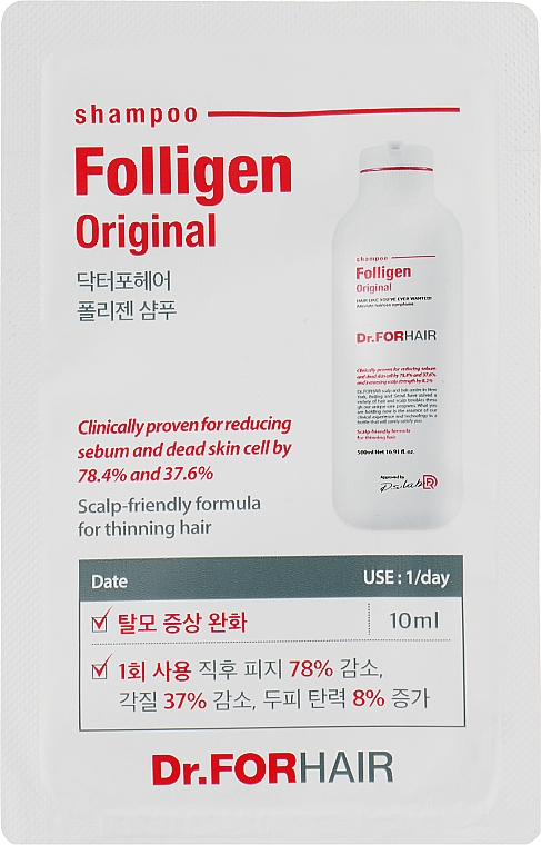 Укрепляющий шампунь против выпадения волос - Dr.FORHAIR Folligen Original Shampoo (пробник)