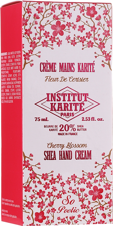 Набір - Institut Karite Fleur de Cerisier (sh/gel/50ml + b/milk/50ml + h/cr/75ml + soap/100g + bag) — фото N9