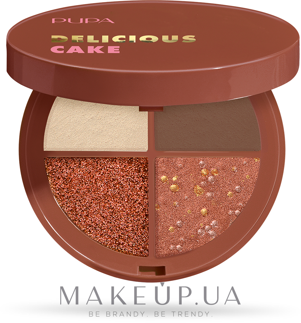 Палетка теней для век - Pupa Delicious Cake Scented Eyeshadow Palette — фото Caramel Cake