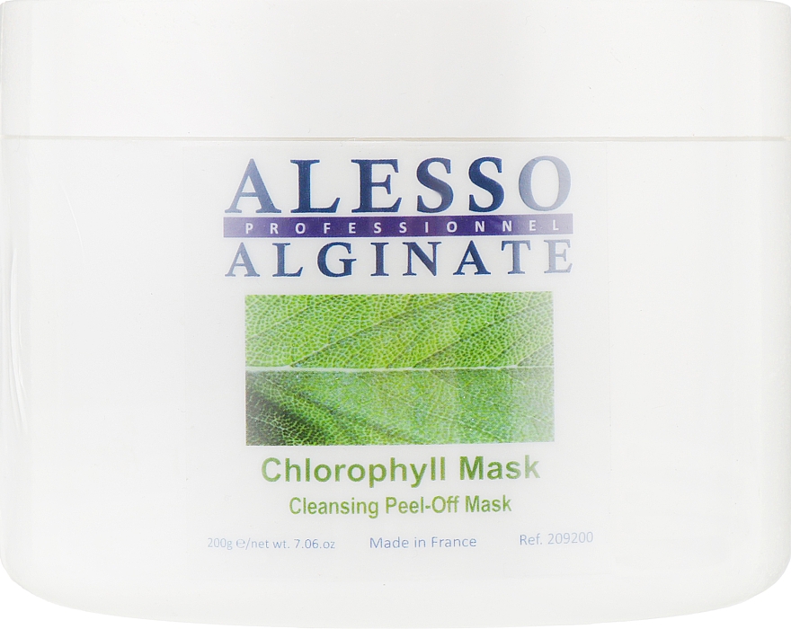 Маска для лица альгинатная очищающая с хлорофилом - Alesso Professionnel Alginate Chlorophyll Peel-Off Cleansing Mask  — фото N1